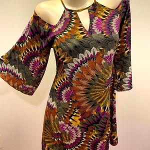Floral Cut Out Slit Off-the-shoulder Party Dress